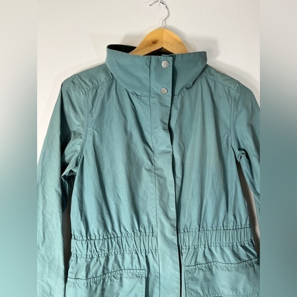 Eileen Fisher Organic Cotton/Nylon Jacket 2 Way Full Zip Blue Coat Womens XXS - Picture 3 of 16